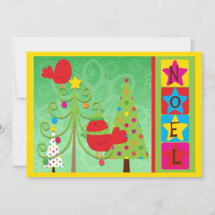 Carte de vacances Cardinal Rouge personnalisable