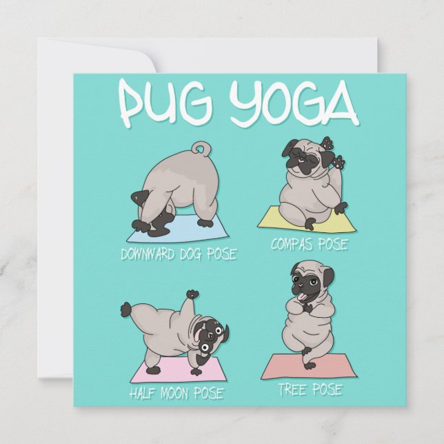 Carte de vacances carlin Yoga (Devant)