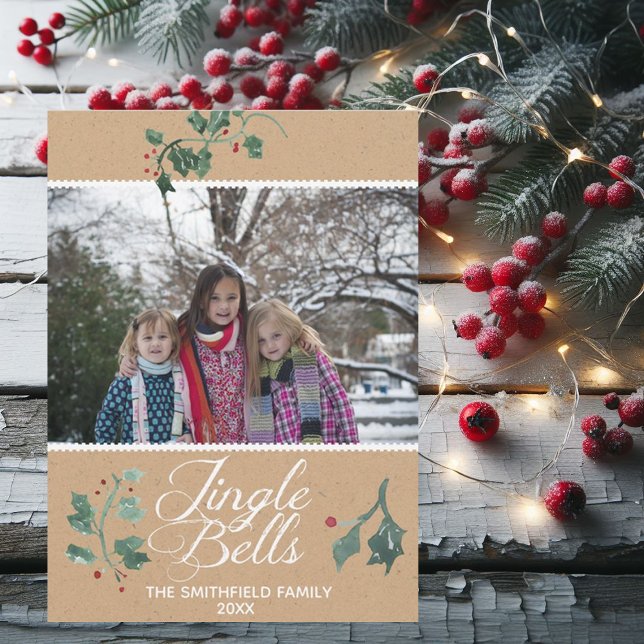 Carte de vacances Carte photo Jingle Bells (Créateur téléchargé)