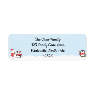 Carte de vacances Cartoon Penguin