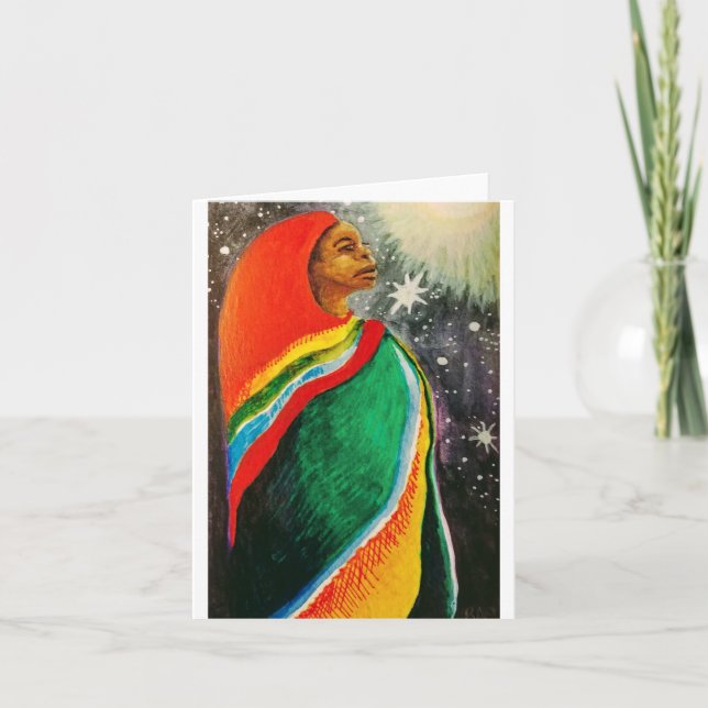 Carte de vacances "Chaleur" Kwanzaa/ hiver (Devant)