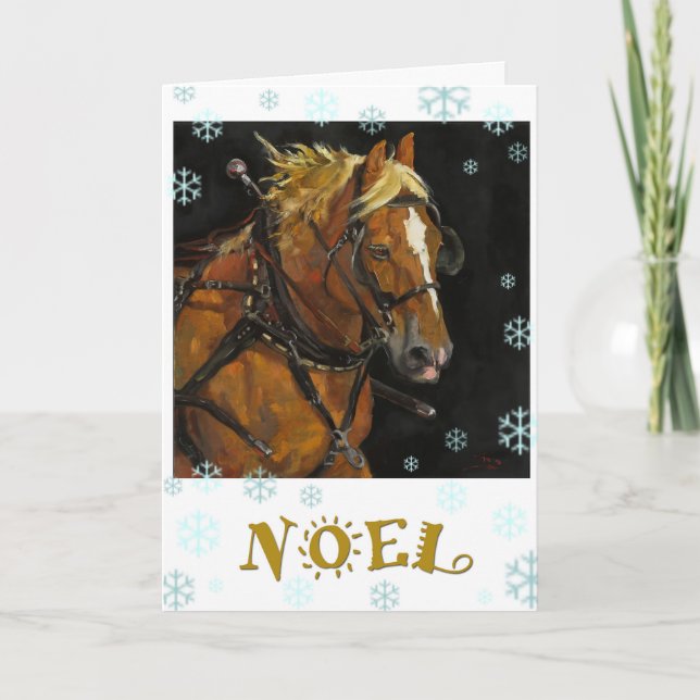 Carte de vacances Cheval Belge (Devant)