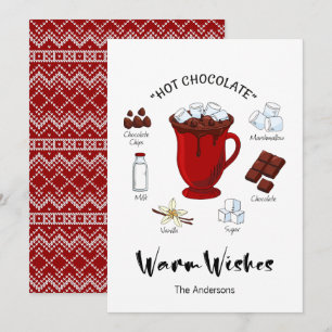 Carte de vacances Chocolat chaud