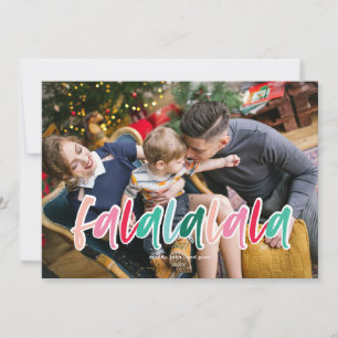Carte de vacances colorée Falalalala