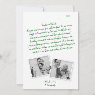 Carte de vacances Coronavirus Script vert
