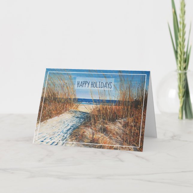 Carte de vacances Côte Sand Dunes Beach Shoreline (Devant)