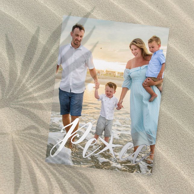 Carte de vacances côtière simple avec feuille d'al (Créateur téléchargé)