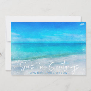 CARTE DE VACANCES CÔTIÈRES   Noël de plage tropica