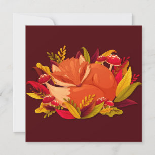 Carte de vacances Cute Fox