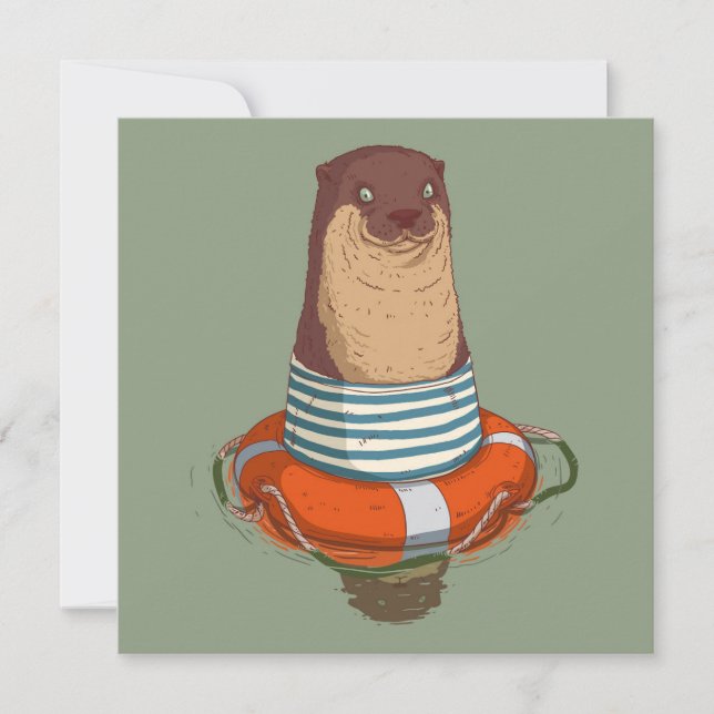Carte de vacances Cute Otter (Devant)