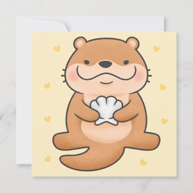Carte de vacances Cute Otter (Devant)