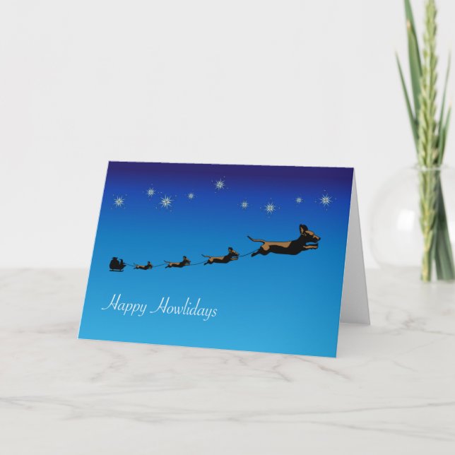 Carte de vacances Dachshund (Devant)