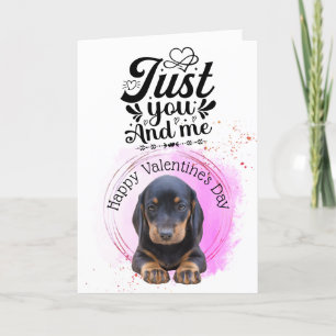 Carte de vacances Dachshund Custom Valentine's Day