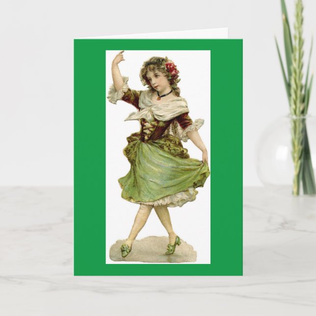 Carte de vacances Dancing Irish Lass (Devant)
