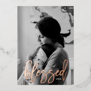 Carte de vacances de bébé en feuille d'or Annonce 