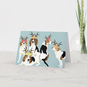 Carte de vacances de Coonhound de marcheur d'arbre