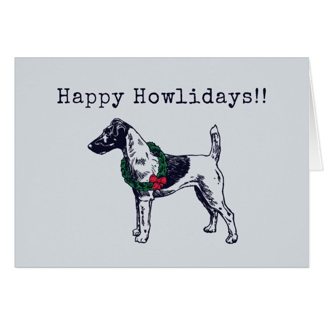 Carte de vacances de Fox Terrier (Devant horizontal)
