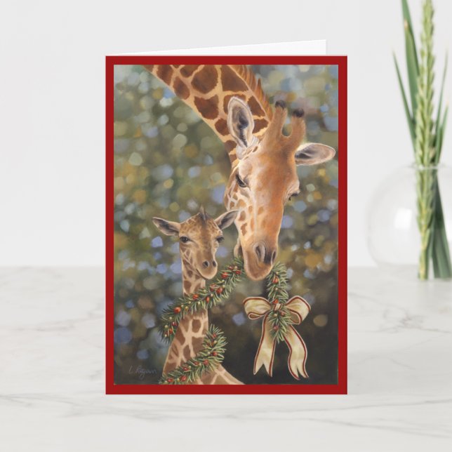 Carte de vacances de girafes (Devant)