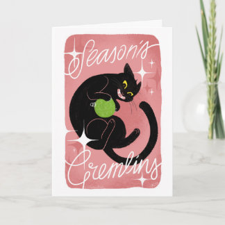 Carte de vacances de gremlins de Noël