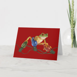 Carte de vacances de grenouille d'arbre