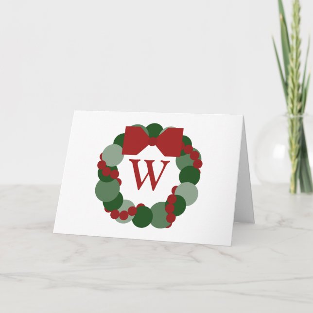 Carte de vacances de guirlande de Noël avec le (Devant)