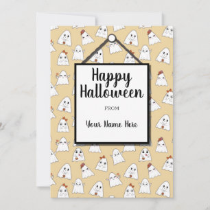 Carte de vacances de Halloween Joyeux Gribouillis 