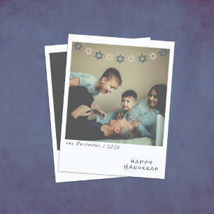 Carte de vacances de Hanukkah photo instantanée no