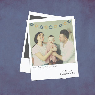 Carte de vacances de Hanukkah photo instantanée no