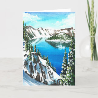 Carte de vacances de lac crater de Milou