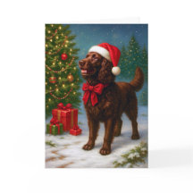 Carte de vacances de l'American Water Spaniel
