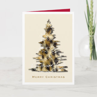 Carte de vacances de l'arbre de Noël Empreinte de 
