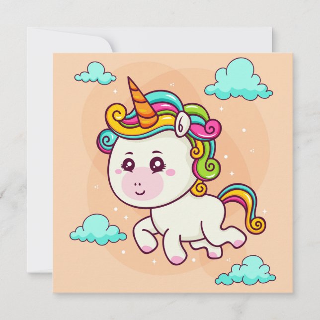 Carte de vacances de Licorne (Devant)