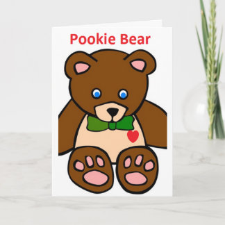 Carte de vacances de l'ours Pookie