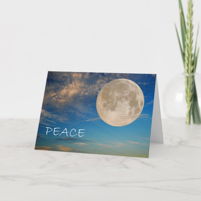 Carte de vacances de lune de paix (Devant)
