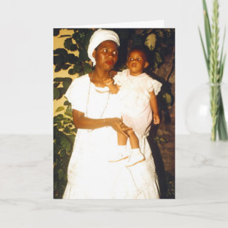 Carte de vacances de mère et d'enfant