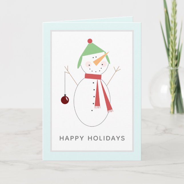 Carte de vacances de neige mignonne (Devant)