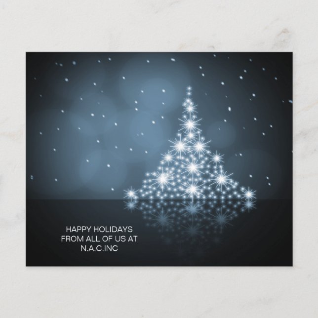 Carte de vacances de Noël Arbre de Noël Budget Sta (Devant)