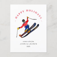 Carte de vacances de Noël autre que de ski