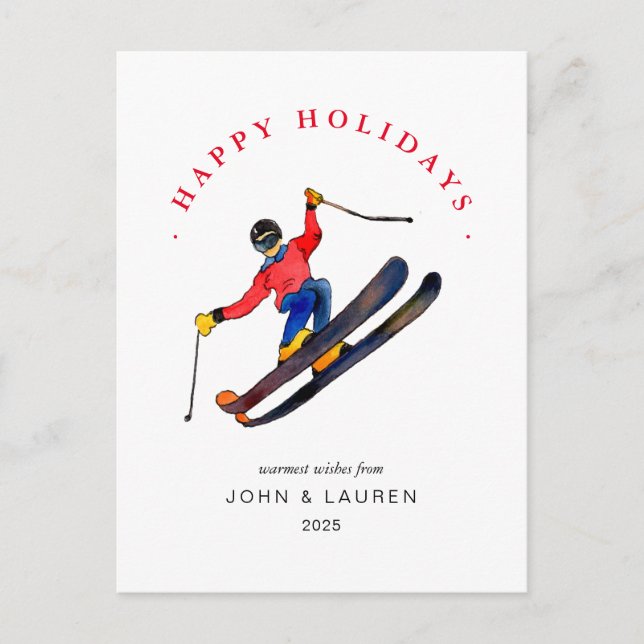Carte de vacances de Noël autre que de ski (Devant)