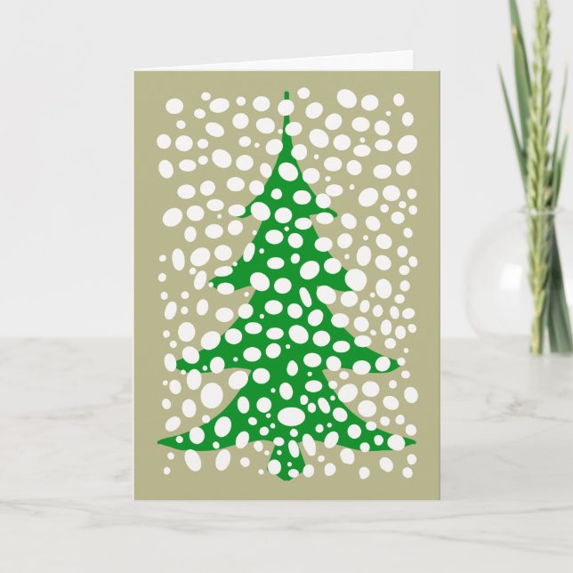 Carte de vacances de Noël avec arbre de Noël dans  (Devant)