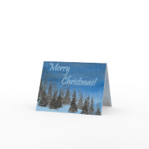 Carte de vacances de Noël bleu