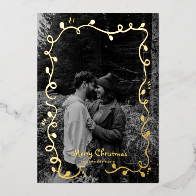 Carte de vacances de Noël croquée (Recto)