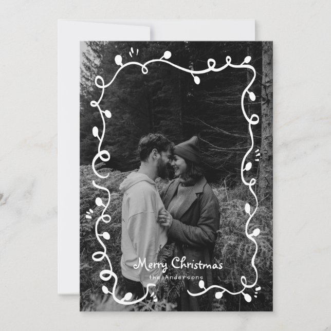 Carte de vacances de Noël croquée (Devant)