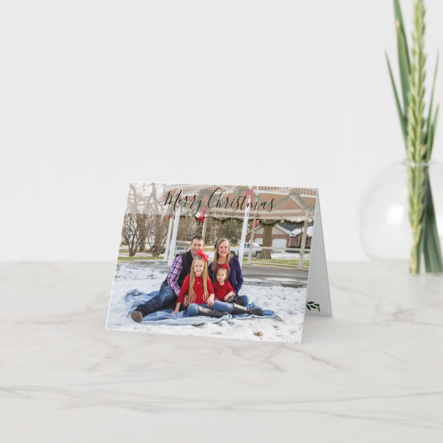 Carte de vacances de Noël de la famille personnali (Devant)