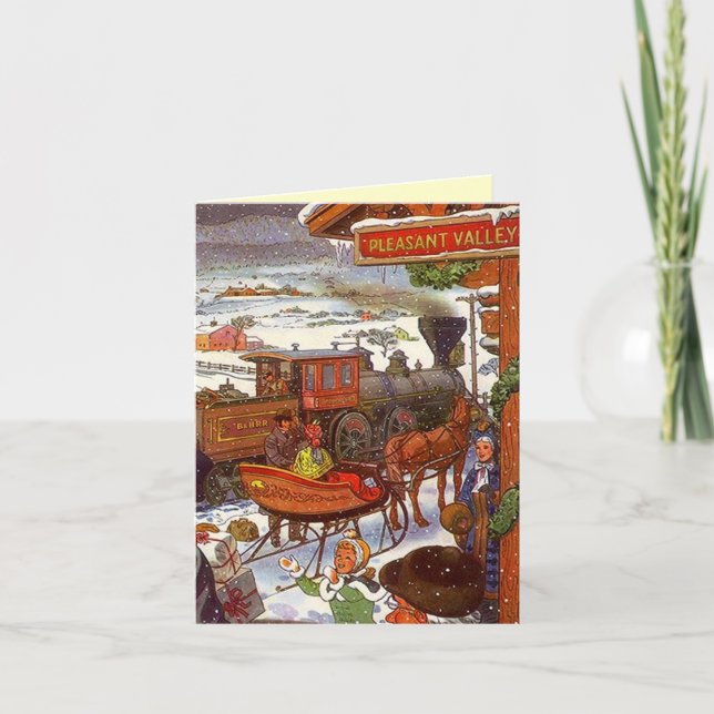 Carte de vacances de Noël de la gare de la Vallée  (Devant)