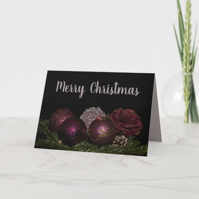 Carte de vacances de Noël élégante (Devant)