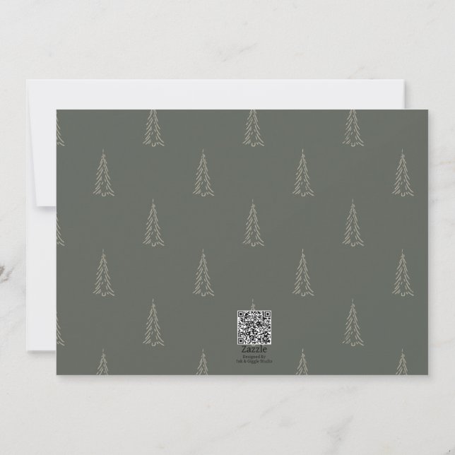 Carte de vacances de Noël élégante et moderne (Dos)