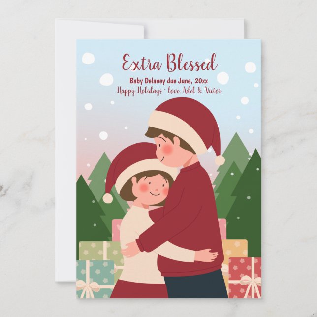 Carte de vacances de Noël extra-bienheureuse (Devant)