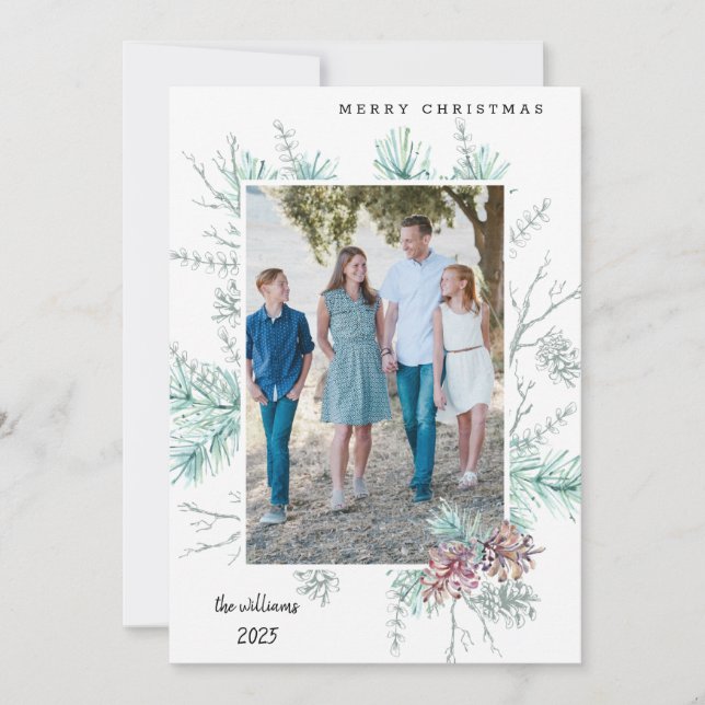 Carte de vacances de Noël Folio Photo (Devant)