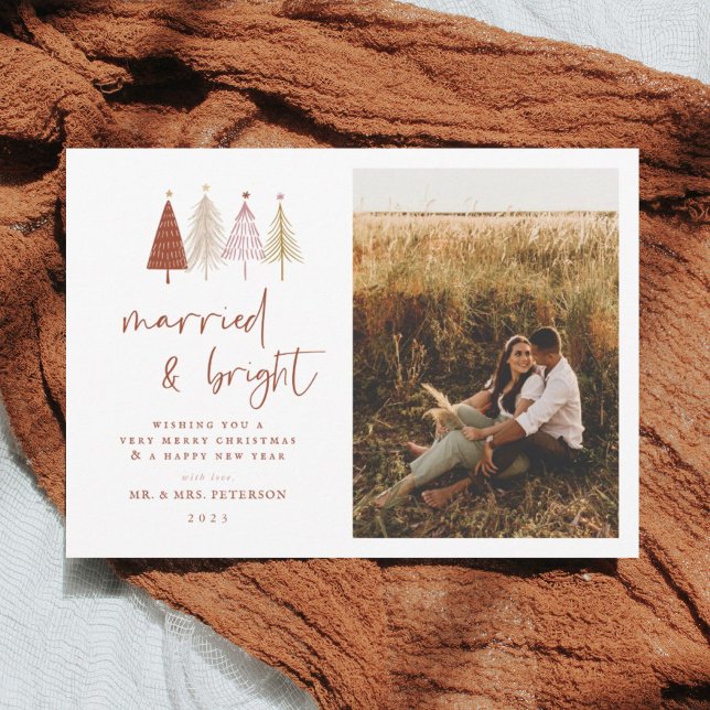 Carte de vacances de Noël mariée et brillante (Créateur téléchargé)